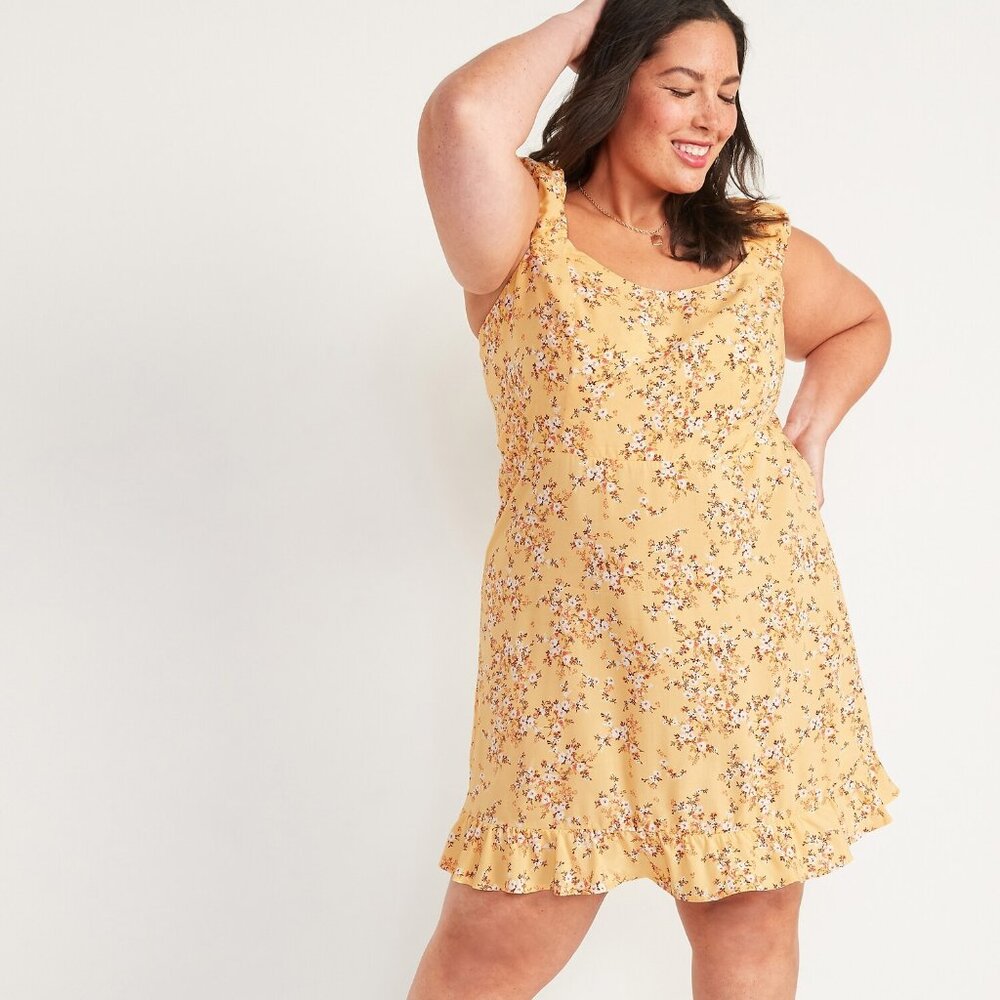 Floral yellow old navy mini dress